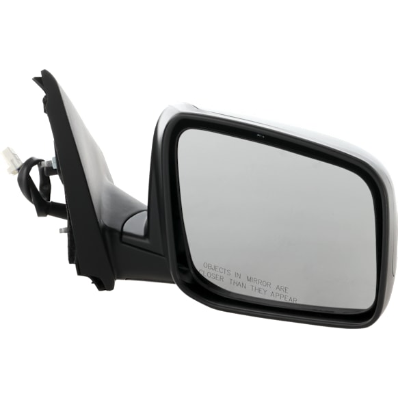 Passenger Side Mirror, Power Adjust, Heated, Manual Folding, Textured Black, No Signal Light, No Memory, No Puddle Light, No Auto-Dimming, No Blind Spot Feature