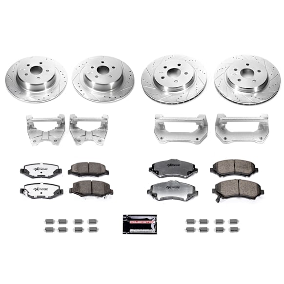 BBK-JK-001 Front and Rear Jeep Wrangler JK / JKU Big Brake Conversion Kit - Rotors, Pads and Caliper Brackets Only