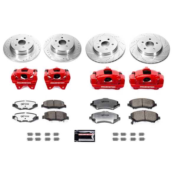 2008 Jeep Wrangler - Front and Rear Jeep Wrangler JK / JKU Big Brake Conversion Kit - Rotors, Pads and Powder Coated Calipers