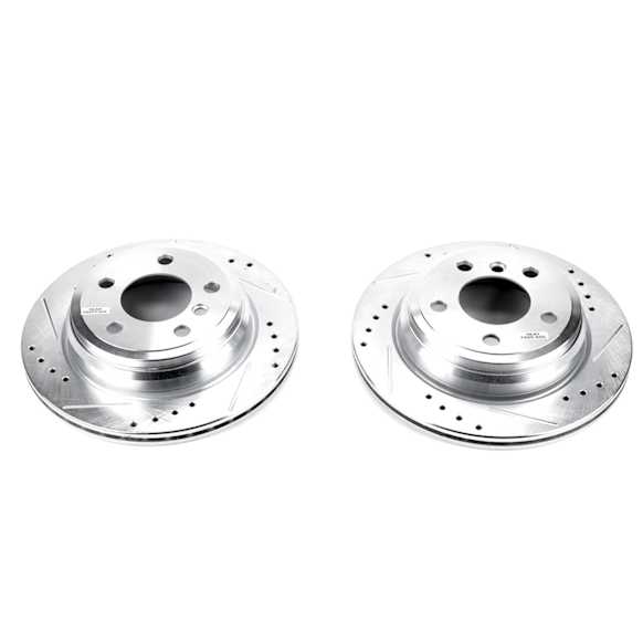 EBR1442XPR Rear Brake Disc, Cross-drilled and Slotted, Vented, 5 Lugs,, Evolution Drilled & Slotted Series