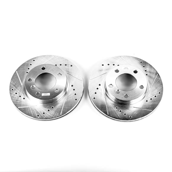 EBR419XPR Front Brake Disc, Cross-drilled and Slotted, Vented, 5 Lugs, 286 mm,, Evolution Drilled & Slotted Series