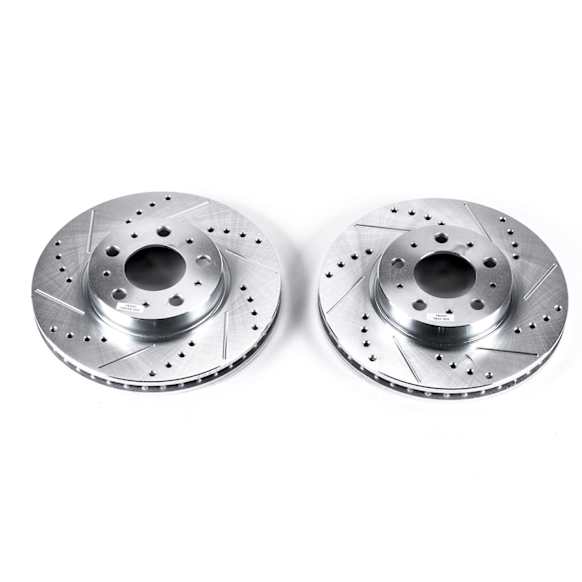 2000 Volvo S70 - Front Brake Disc, Cross-drilled and Slotted, Vented, 5 Lugs, 279.91 mm, FWD, 2.3L 5Cyl, Evolution Drilled & Slotted Series