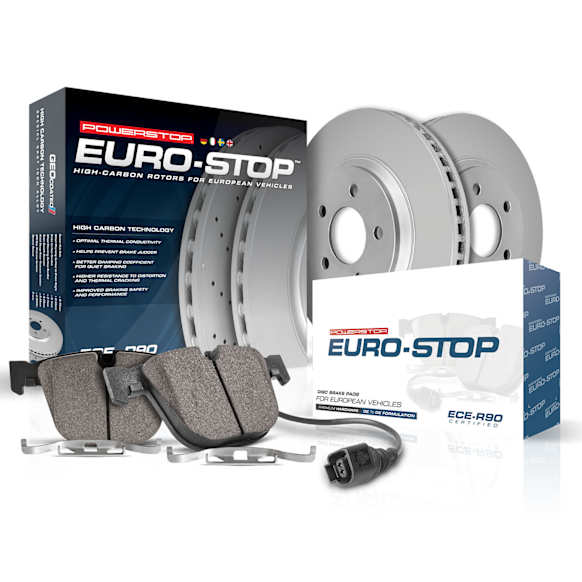ESK2259 Front Brake Disc and Pad Kit, Plain Surface 5 Lugs 312 mm Semi-metallic Euro-Stop