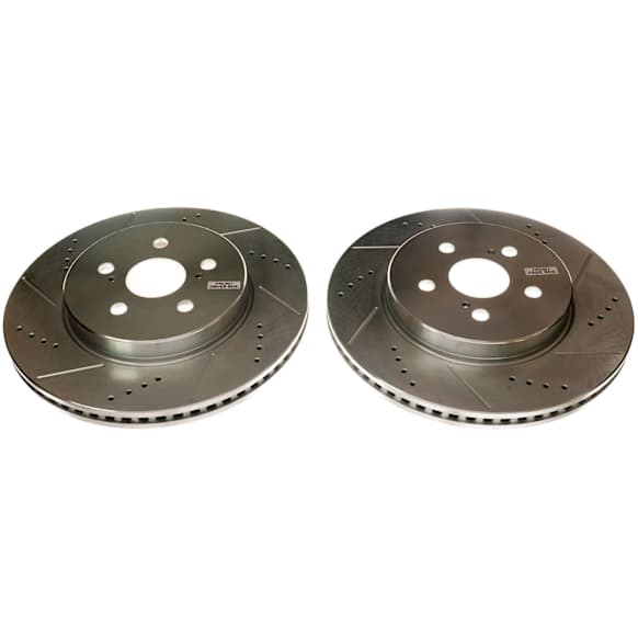 2020 Toyota Corolla - Front Brake Disc, Cross-drilled and Slotted, Vented, 5 Lugs, GAS, 2.0L 4Cyl, Evolution Drilled & Slotted Series