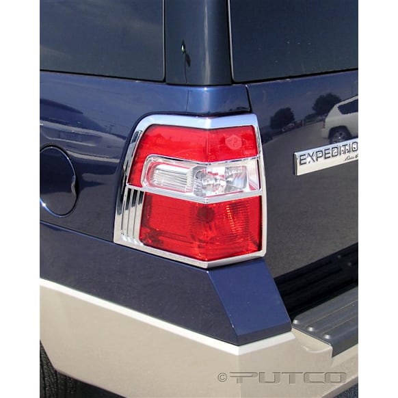 2008 Ford Expedition - Tail Light Cover - Chrome, Plastic, Cutouts, Direct Fit, Sold individually