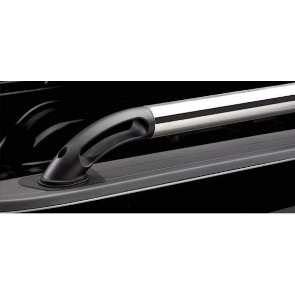 2002 Nissan Frontier - Bed Rails, 74.6,  in. Bed, 2.5 in. Dia., Silver, Stainless Steel, Set of 2