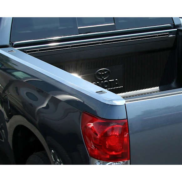 2009 Toyota Tundra - Smooth Bed Rail Cap, Extended Cab Pickup, 78.7 in. Bed, Fleetside, With Stake Pocket Hole Cutouts, Polished, Stainless Steel