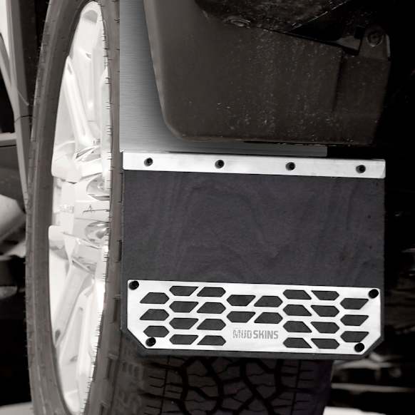 78401 Rear, Driver or Passenger Side Mud Flaps, Black, Stainless Steel