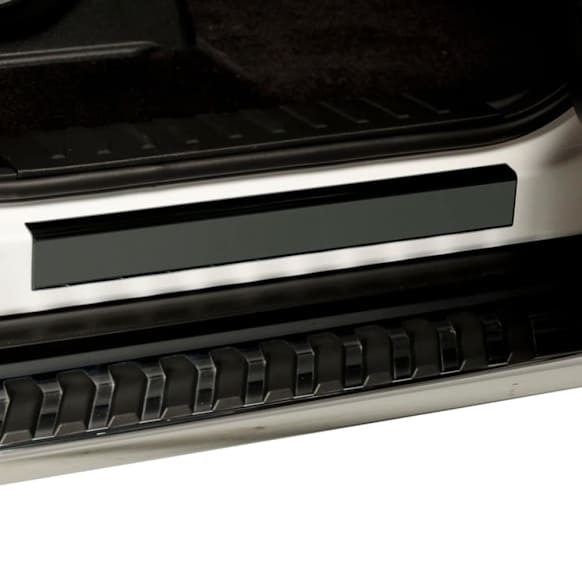 95172BP Door Sill Protector - Black Platinum, Stainless Steel, Plain Surface, Direct Fit, Set of 8