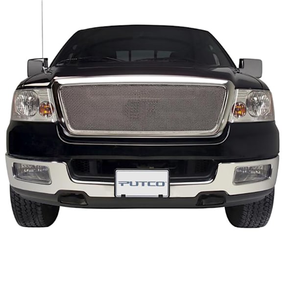 2008 Ford F-150 - Grille, Chrome, For OEM Honeycomb Style; Covering Logo; Bolt On