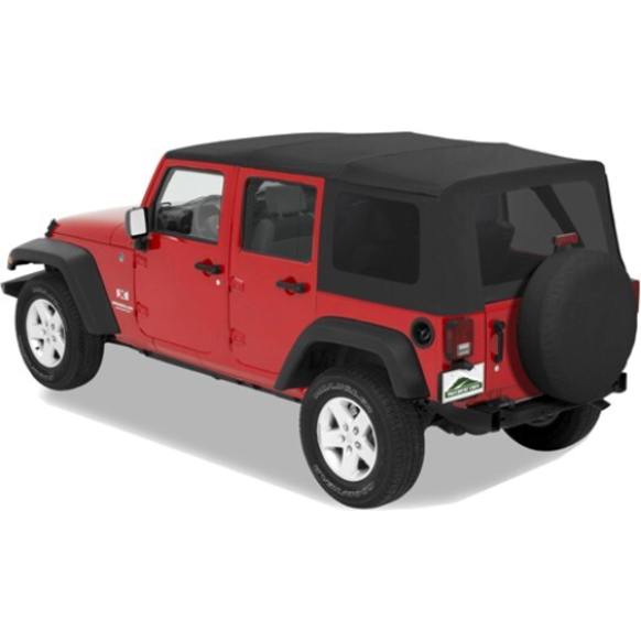 2009 Jeep Wrangler - Soft Top Fabric - Black diamond, Sold individually