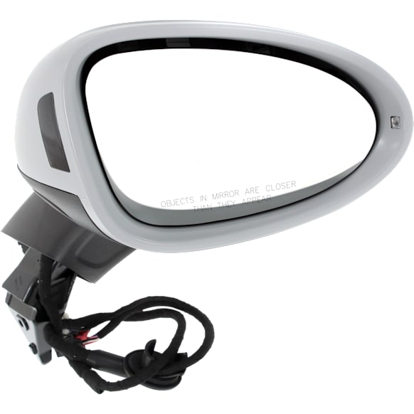 Passenger Side Mirror, Power, Power Folding, Heated, Paintable, In-housing Signal Light, No Memory, With Puddle Light, No Auto-Dimming, With Blind Spot Light in Housing