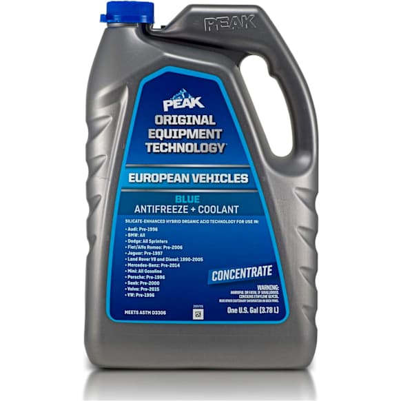 PEB0B3 PEAK ORIGINAL EQUIPMENT TECHNOLOGY Concentrate Antifreeze + Coolant for European Vehicles - BLUE - 1 Gal.