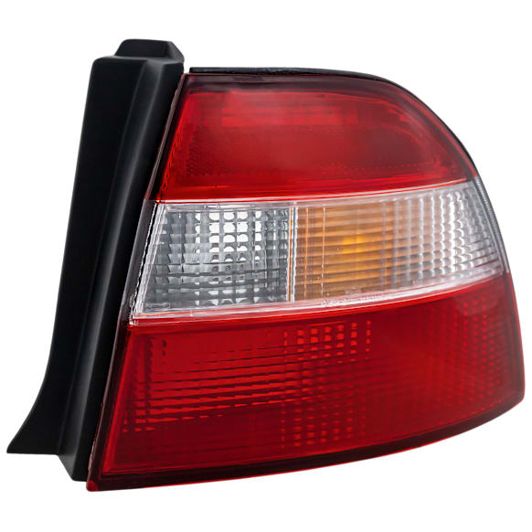 Passenger Side Tail Light, without Bulb, Halogen, Amber, Clear and Red Lens, Except Wagon