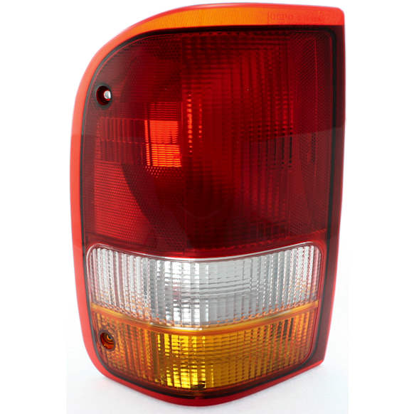 Driver Side Tail Light, without Bulb, Halogen, Amber, Clear and Red Lens, CAPA CERTIFIED