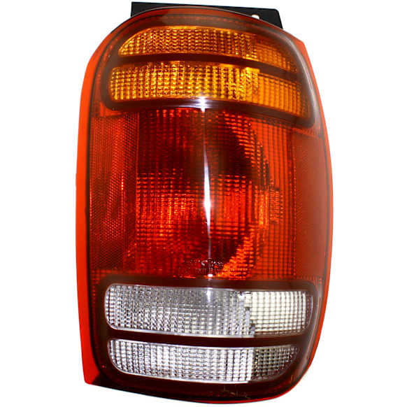 Passenger Side Tail Light, without Bulb, Halogen, Amber, Clear and Red Lens, CAPA CERTIFIED