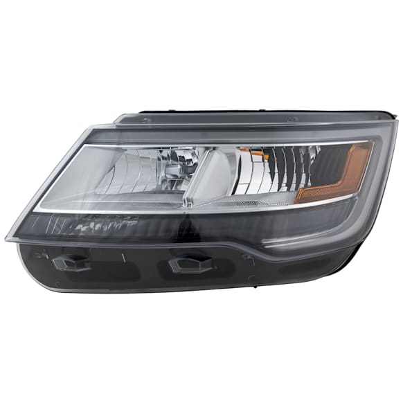 Driver Side Headlight, without Bulb, Halogen/LED, Clear Lens, Base Model, CAPA CERTIFIED