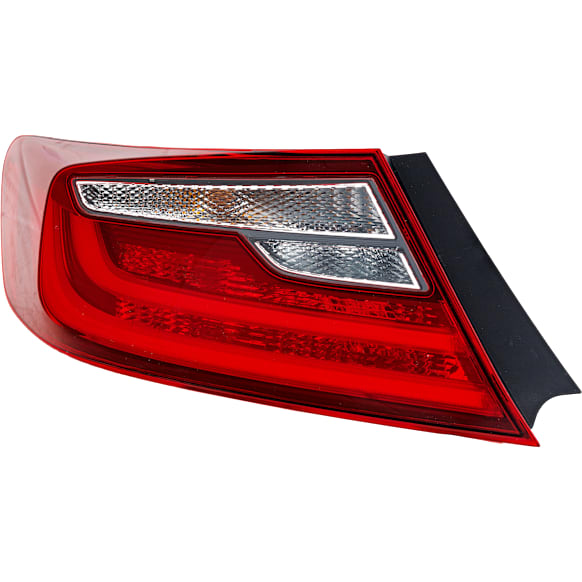 Driver Side Tail Light, with Bulb, Halogen, Clear and Red Lens, CAPA CERTIFIED