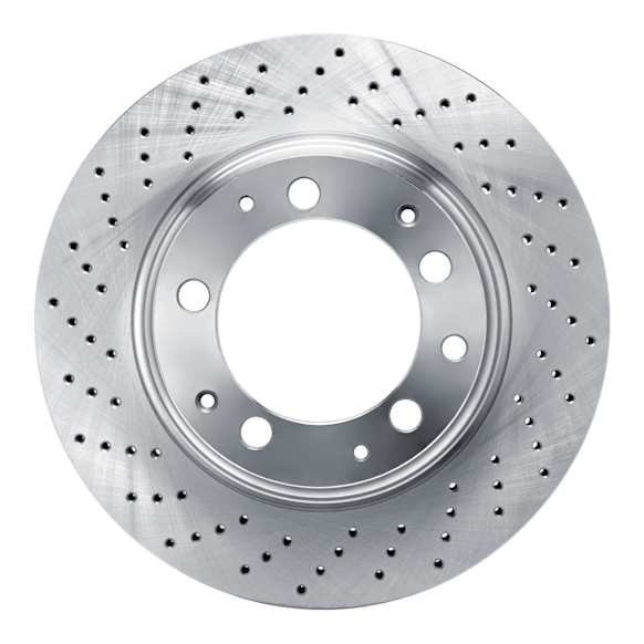 EXE-02015D Rear, Driver Side Brake Disc, Cross-drilled and Slotted