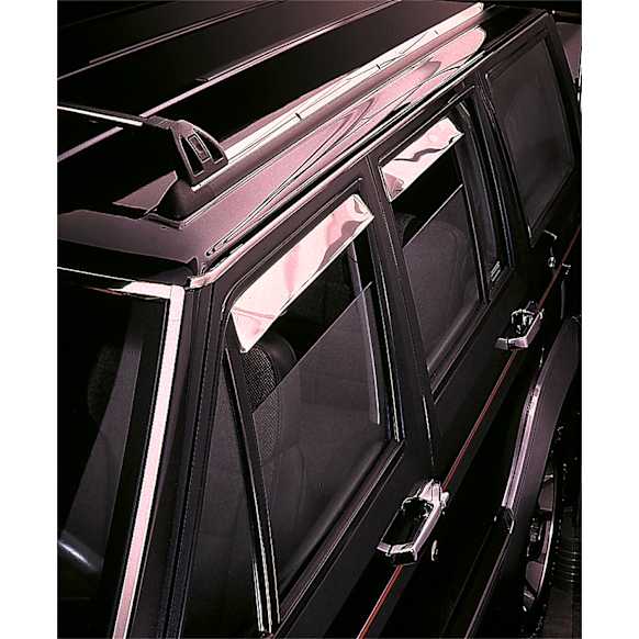 77918 Front and Rear, Driver and Passenger Side Window Visor, Polished