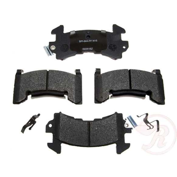 MGD154MH Premium R-Line Series Semi-Metallic Brake Pads With Layered Shims and Hardware