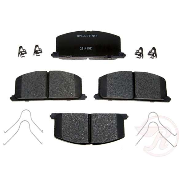 MGD242CH Premium R-Line Series Ceramic Brake Pads With Layered Shims and Hardware