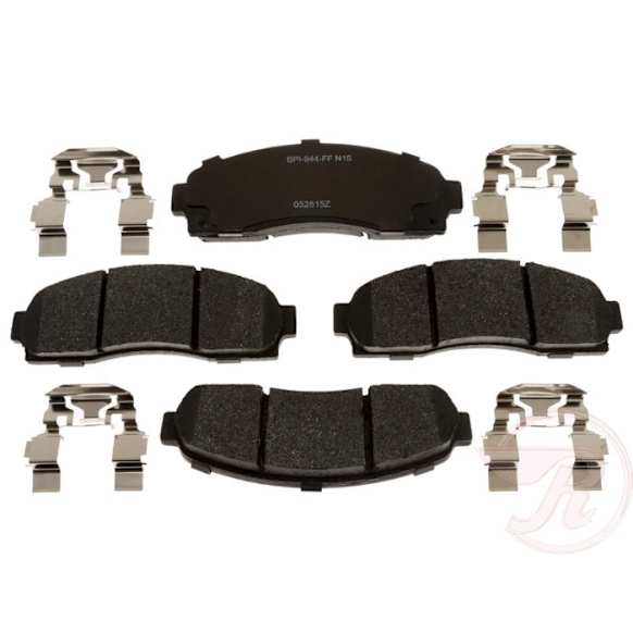 MGD833MH Premium R-Line Series Semi-Metallic Brake Pads With Layered Shims and Hardware