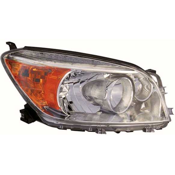 2008 Toyota RAV4 - Passenger Side Halogen Headlight, Without bulb(s), Clear Lens