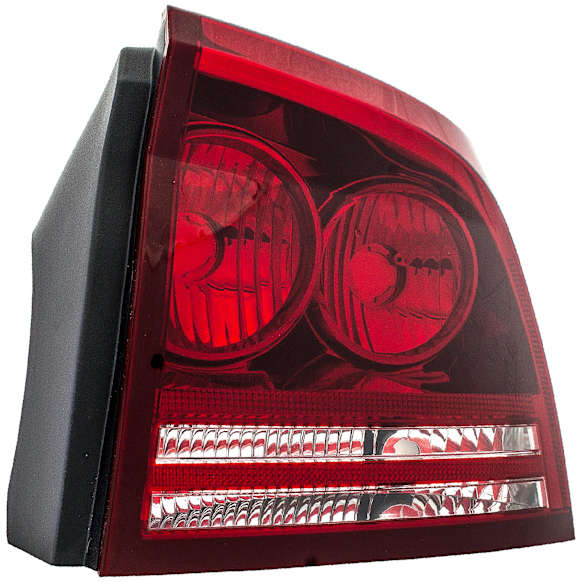 2007 Dodge Charger - Passenger Side Halogen Tail Light, Without bulb(s), Clear & Red Lens