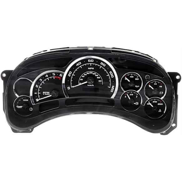 2003 Chevrolet Silverado 1500 - Instrument Cluster, 4-Speed, Automatic Transmission, 7 Gauge Cluster; Escalade With Lens; Stamped 15135669 Or 15224142; With Tachometer; With Transmission Temperature Gauge