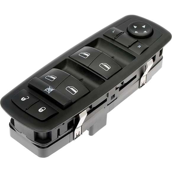 2013 Dodge Dart - Front, Driver Side Window Switch, Without One Touch Up and Down; Power Mirror, Black, 10 Buttons, OE Solutions Series