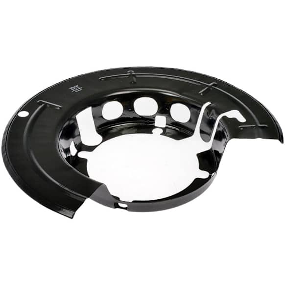 947-019 Front, Passenger Side Brake Dust Shields Black, Steel, OE Solutions Series