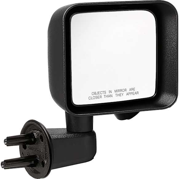 955-956 Driver Side Mirror, Manual Adjust, Non-Heated, Manual Folding, Black, No Signal Light, No Memory, No Puddle Light, No Auto-Dimming, No Blind Spot Feature