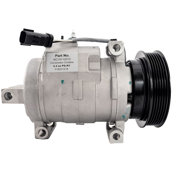 A/C Compressor, With Clutch, 6-Groove Pulley