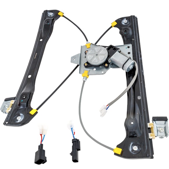 2-Pin Connector Front, Driver Side Power Window Regulator, with Motor, For Models without Express Up and Down