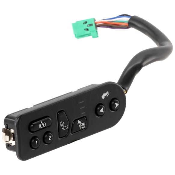 Front, Driver Side Seat Heater Switch, 12 Male Blade Terminals, 1 Male Connector