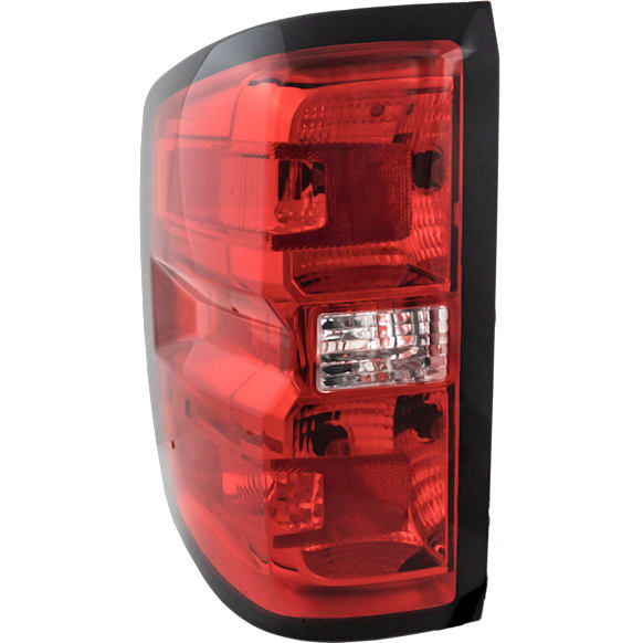 2017 Chevrolet Silverado 1500 Custom - Driver Side Halogen Tail Light, With bulb(s), For Models Without Accent light, OE Replacement, CAPA Certified