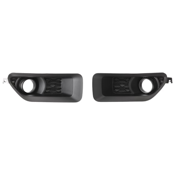 Front, Driver and Passenger Side Fog Light Trims, Textured Black