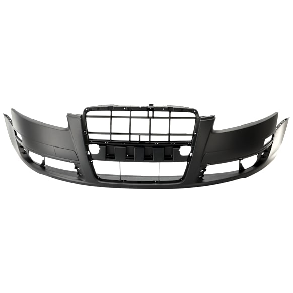 Front Primed Bumper Cover, Type 1, With Fog Light Holes, With Parking Aid Sensor Holes, Without Headlight Washer Holes