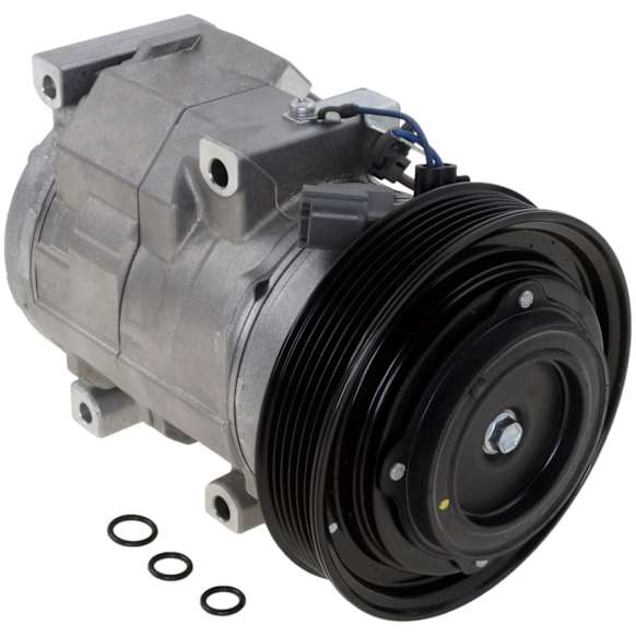 A/C Compressor, With Clutch, 6-Groove Pulley, With Rear Air