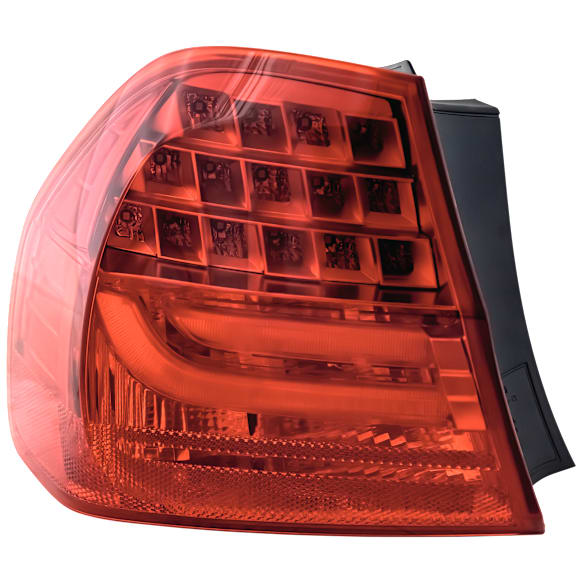 2009-2011 BMW 328i - Driver Side, Outer Tail Light, with Bulb, LED, Red Lens, Base Model, Sedan