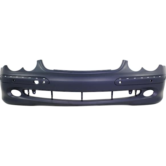 2003-2005 Mercedes Benz CLK320 - Front Primed Bumper Cover, Base Model, For Models Without Sport Package, With Fog Light Holes