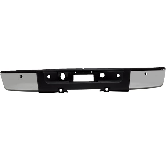 Step Bumper, Chrome, Face Bar and Pads, For Models with Rear Object Sensor Holes