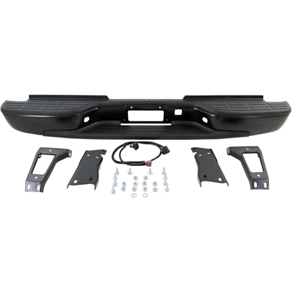 Step Bumper, Powdercoated Black Face Bar and Pads With mounting bracket(s)