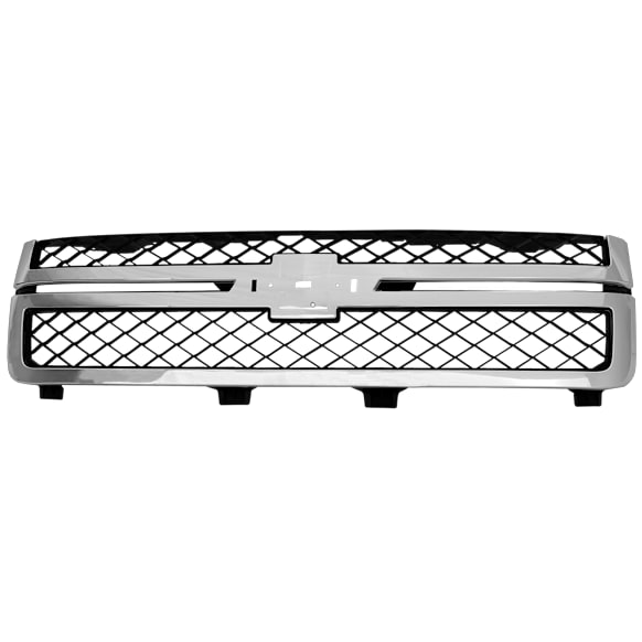 2012 Chevrolet Silverado 2500 HD - Grille, Chrome Shell with Painted Black Insert