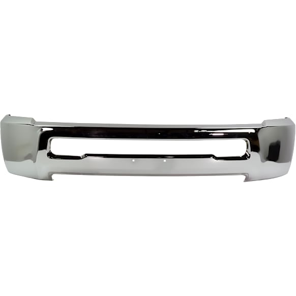 Front Bumper, Chrome, Without Mounting Brackets, Without Fog Light Holes