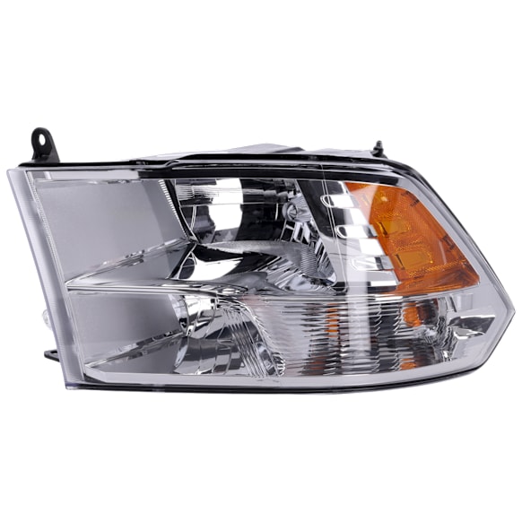 Driver Side Headlight, with Bulb, Halogen, Clear Lens, Chrome Interior, Reflector Type