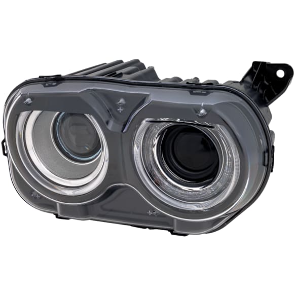 2015-2023 Dodge Challenger - Passenger Side Headlight, with Bulb, Halogen, Clear Lens
