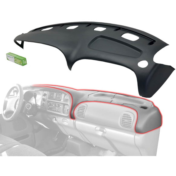1998-2002 Dodge Ram 2500 - Dash Cover, Presidio Gray, Molded; Overlay Over Factory Dash