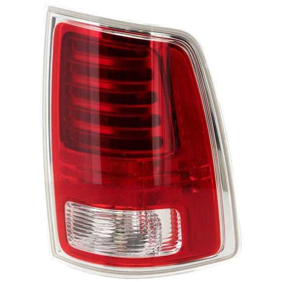 Passenger Side Tail Light, with Bulb, LED, Clear and Red Lens, Chrome Interior, With Premium Type